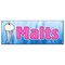 Signmission MALTS BANNER SIGN malted milk malt shop 50s style milk shakes old-fashioned B-Malts - alternate 1